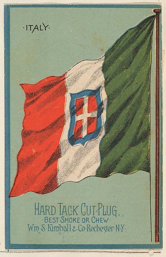 Italy, from the National Flags series (N195) issued by Wm. S. Kimball & Co.