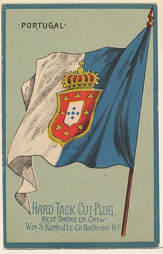 Portugal, from the National Flags series (N195) issued by Wm. S. Kimball & Co.