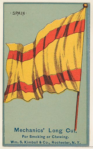 Spain, from the National Flags series (N195) issued by Wm. S. Kimball & Co.