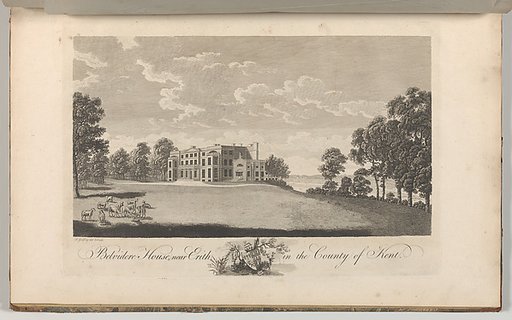 Belvidere House, near Erith, in the County of Kent, from Edward Hasted's "The History and Topographical Survey of the County of Kent", vols. 1-3