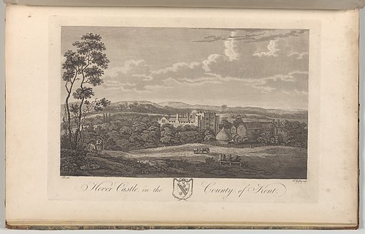 Hever Castle in the County of Kent, from Edward Hasted's "The History and Topographical Survey of the County of Kent", vols. 1-3