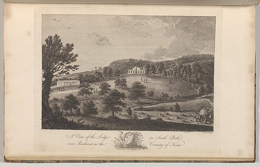A View of the Lodge in the South Park, near Penshurst in the County of Kent, from Edward Hasted's "The History and Topographical Survey of the County of Kent", vols. 1-3
