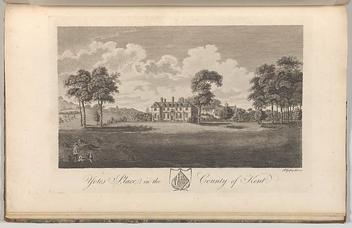 Preston Hall in Aylesford, in the County of Kent, from Edward Hasted's "The History and Topographical Survey of the County of Kent", vols. 1-3