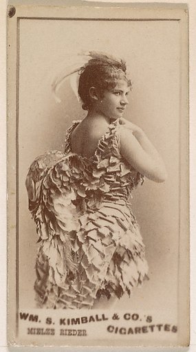 Mieles Rieder, from the Actresses series (N203) issued by Wm. S. Kimball & Co.