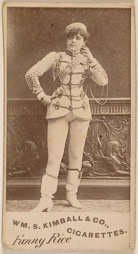 Fanny Rice, from the Actresses series (N203) issued by Wm. S. Kimball & Co.