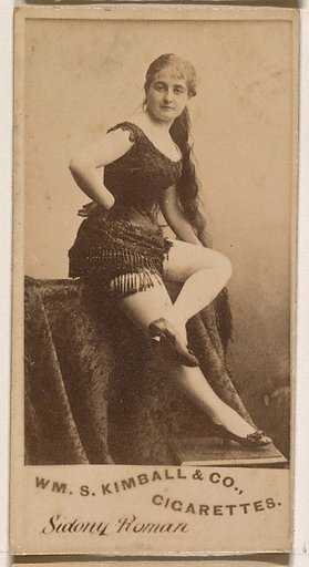 Sidony Roman, from the Actresses series (N203) issued by Wm. S. Kimball & Co.