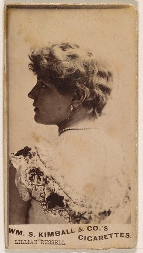 Lillian Russell, from the Actresses series (N203) issued by Wm. S. Kimball & Co.