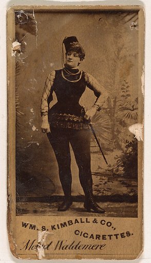 Maud Waldemere, from the Actresses series (N203) issued by Wm. S. Kimball & Co.