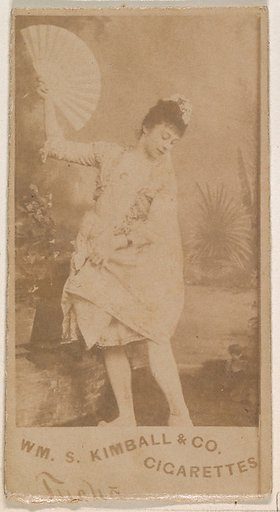 Actress holding fan, from the Actresses series (N203) issued by Wm. S. Kimball & Co.