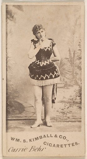 Carrie Behr, from the Actresses series (N203) issued by Wm. S. Kimball & Co.