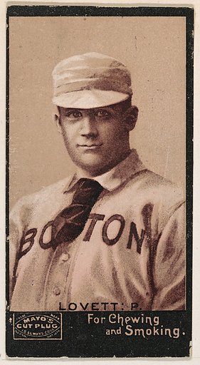 Lovett, Pitcher, Boston, from Mayo's Cut Plug Baseball series (N300)