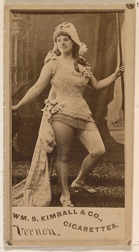 Miss Vernon, from the Actresses series (N203) issued by Wm. S. Kimball & Co.