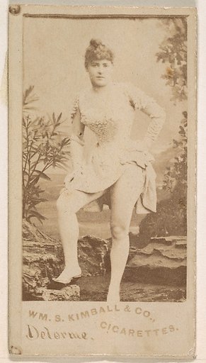 Miss Delorme, from the Actresses series (N203) issued by Wm. S. Kimball & Co.