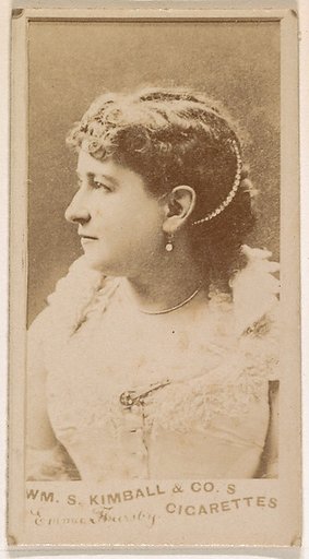 Actress in profile, from the Actresses series (N203) issued by Wm. S. Kimball & Co.