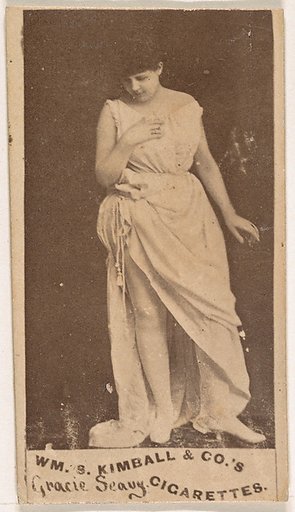Gracie Seavy, from the Actresses series (N203) issued by Wm. S. Kimball & Co.