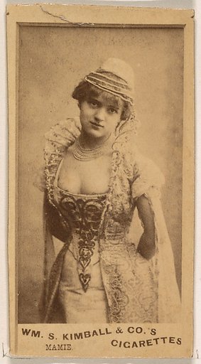 Miss Mamie, from the Actresses series (N203) issued by Wm. S. Kimball & Co.