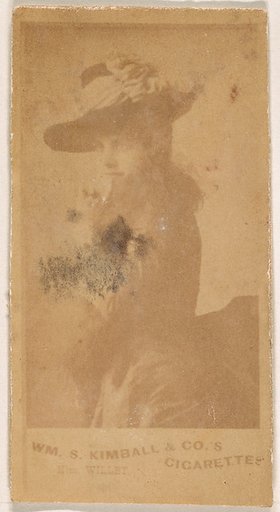 Miss Willet, from the Actresses series (N203) issued by Wm. S. Kimball & Co.