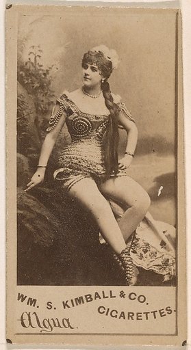 Miss Algua, from the Actresses series (N203) issued by Wm. S. Kimball & Co.
