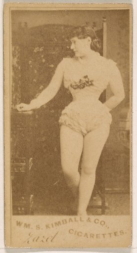 Miss Zazel, from the Actresses series (N203) issued by Wm. S. Kimball & Co.