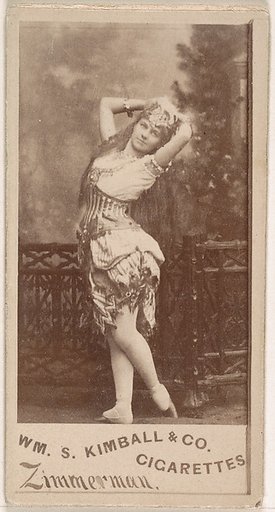 Miss Zimmerman, from the Actresses series (N203) issued by Wm. S. Kimball & Co.
