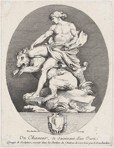 A Hunter Grabbing a Bear, from "Group of Subjects Drawn From Antiquity"