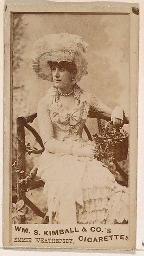Emmie Weathersby, from the Actresses series (N203) issued by Wm. S. Kimball & Co.