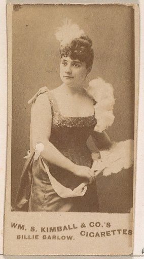 Billie Barlow, from the Actresses series (N203) issued by Wm. S. Kimball & Co.