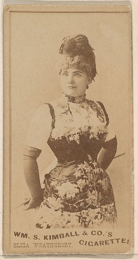 Eliza Weathersby, from the Actresses series (N203) issued by Wm. S. Kimball & Co.