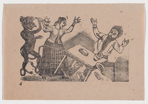 Plate 4: The murder of a man by a knife thrown by a woman