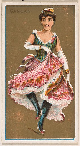 Cancan, from National Dances (N225, Type 1) issued by Kinney Bros.