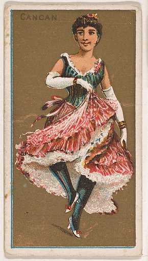 Cancan, from National Dances (N225, Type 1) issued by Kinney Bros.