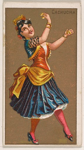 Cachucha, from National Dances (N225, Type 1) issued by Kinney Bros.