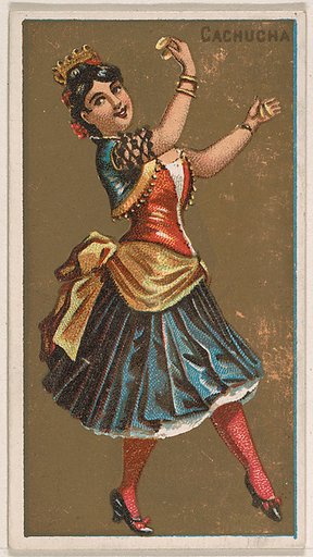 Cachucha, from National Dances (N225, Type 1) issued by Kinney Bros.