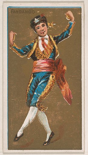 Fandango, from National Dances (N225, Type 1) issued by Kinney Bros.