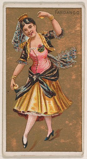 Fandango, from National Dances (N225, Type 1) issued by Kinney Bros.