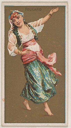 Foulard, from National Dances (N225, Type 1) issued by Kinney Bros.
