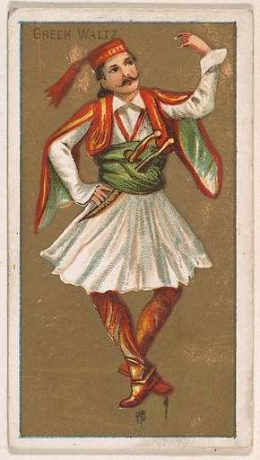 Greek Waltz, from National Dances (N225, Type 1) issued by Kinney Bros.