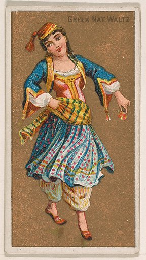 Greek National Waltz, from National Dances (N225, Type 1) issued by Kinney Bros.