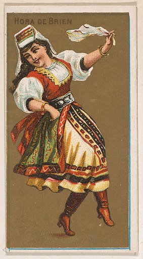 Hora De Brien, from National Dances (N225, Type 1) issued by Kinney Bros.