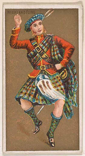 Highland Fling, from National Dances (N225, Type 1) issued by Kinney Bros.