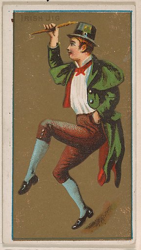 Irish Jig, from National Dances (N225, Type 1) issued by Kinney Bros.