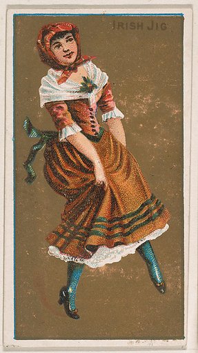 Irish Jig, from National Dances (N225, Type 1) issued by Kinney Bros.