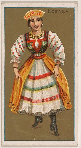 Kosaka, from National Dances (N225, Type 1) issued by Kinney Bros.