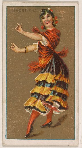 Madrilena, from National Dances (N225, Type 1) issued by Kinney Bros.