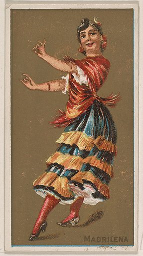 Madrilena, from National Dances (N225, Type 1) issued by Kinney Bros.