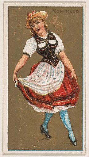 Monfredo, from National Dances (N225, Type 1) issued by Kinney Bros.