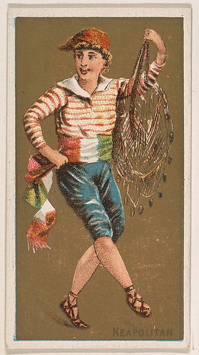 Neapolitan, from National Dances (N225, Type 1) issued by Kinney Bros.