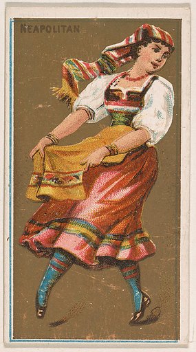 Neapolitan, from National Dances (N225, Type 1) issued by Kinney Bros.