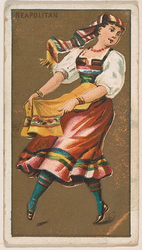 Neapolitan, from National Dances (N225, Type 1) issued by Kinney Bros.