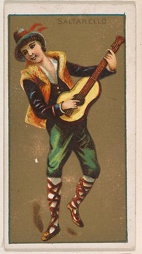 Saltarello, from National Dances (N225, Type 1) issued by Kinney Bros.